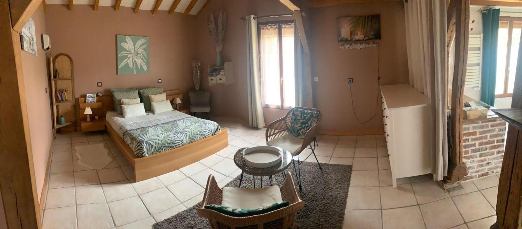 chambre avec sdb/wc privé, piscine près d'un lac Mesnil-Saint-Père Esterno foto